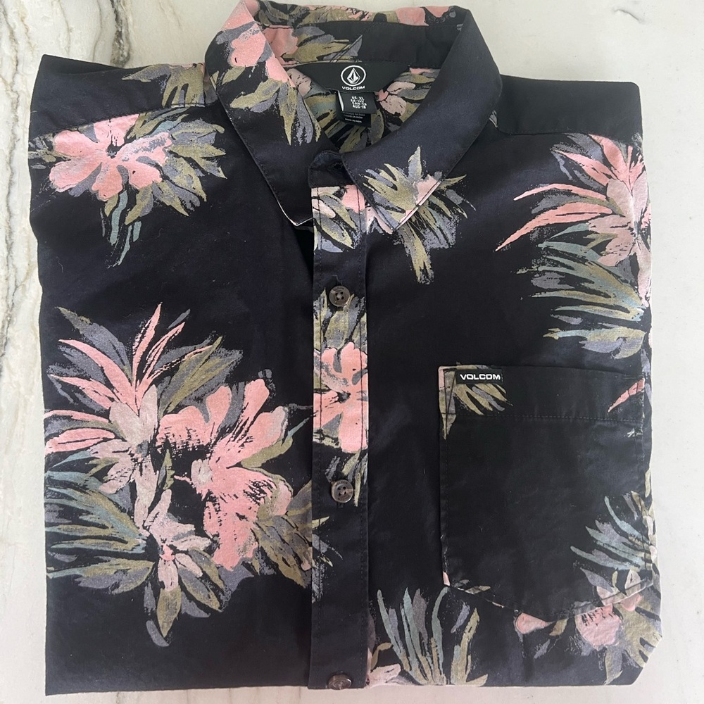 Volcom collared button down shirt.